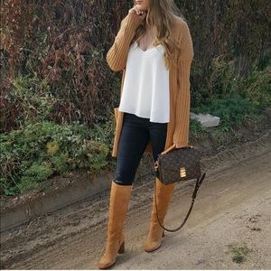 Sam edelman camel Suede knee high boots